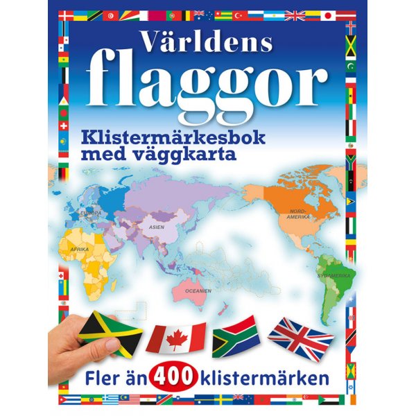 Drapeaux du monde; Livre d\\\'autocollants avec carte murale