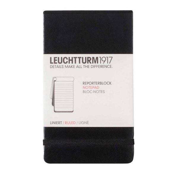 Bloc-notes A6  lignes rigides - Noir