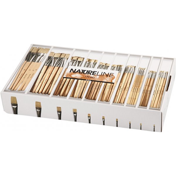 Pinceaux Natur Line - no. 00+0+1+2+4+8+12+14+20+22 - assiette - 10 x 12 pices