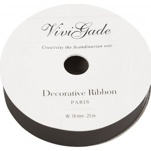 Ruban cadeau - noir - mat - 25 m Ruban cadeau - noir - mat - 25 m