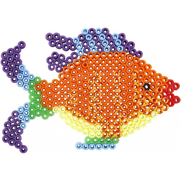 Assiettes en perles - canard - lphant - girafe - ours - cheval et poisson - 6 pcs