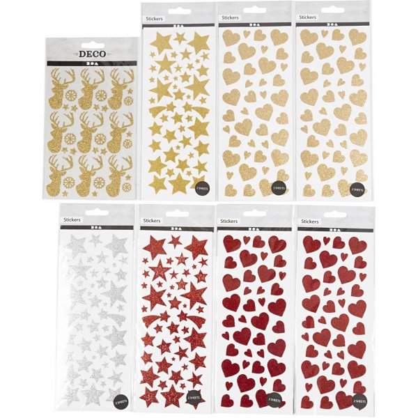 Autocollants pailletés - 8 feuilles Autocollants pailletés - 8 feuilles