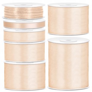 Ruban satin - 25 m - Blanc crème Ruban satin - 25 m - Blanc crème