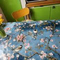 Image client Tissu ciré Fleurs & Oiseaux - Bleu