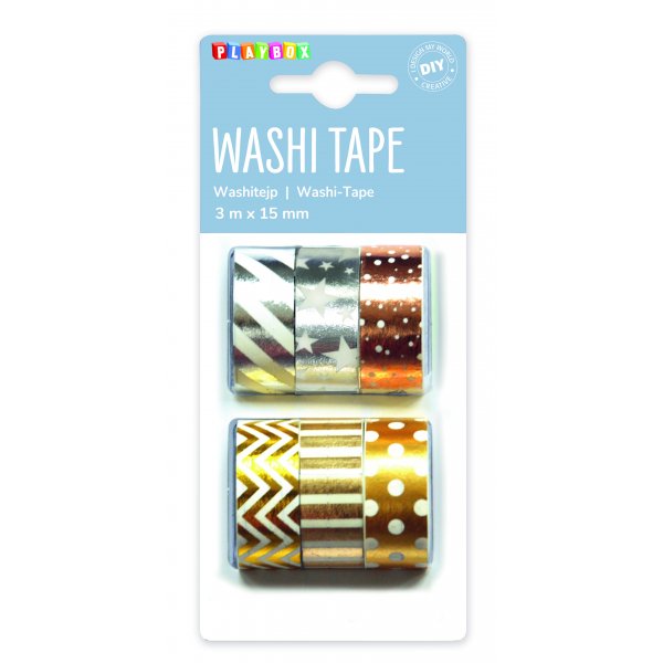 Washitape Métal, paquet de 6 Washitape Métal, paquet de 6