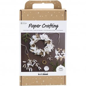 Kit DIY - Couronne de Noël et gui en carton blanc Kit DIY - Couronne de Noël et gui en carton blanc