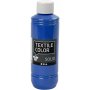 Peinture textile textile solide - bleu brillant - couvrante - 250 ml