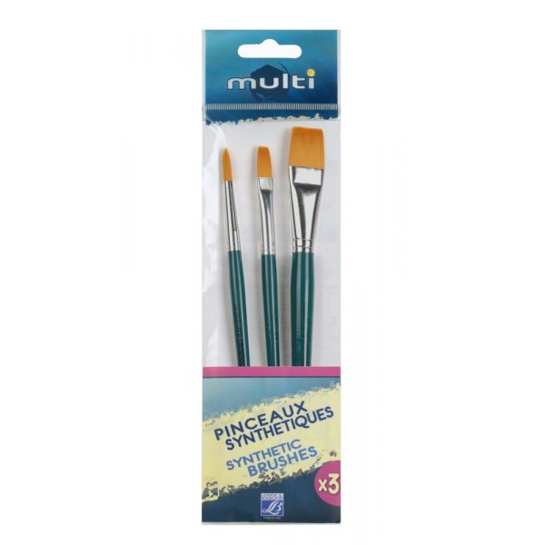 Set de Pinceaux Synthtiques "Hobby Multi" L&B - 3 Pinceaux