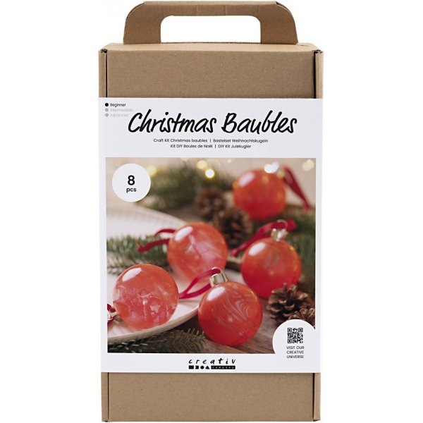 Kit DIY Boules de sapin de Nol - Marbrure