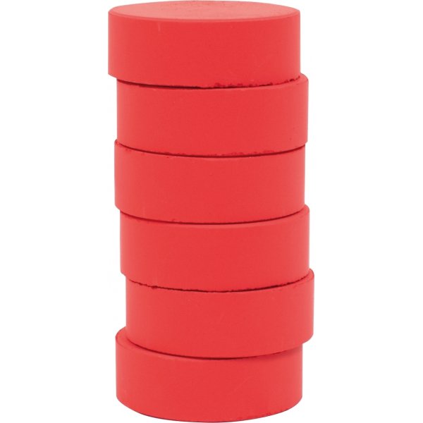 Rondelles de couleur 55-57 mm - rouge - 6 pcs