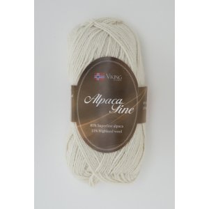 Fil Viking Alpaca Fine 50g - Blanc naturel (602) Fil Viking Alpaca Fine 50g - Blanc naturel (602)