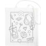 Sac textile  motif - blanc