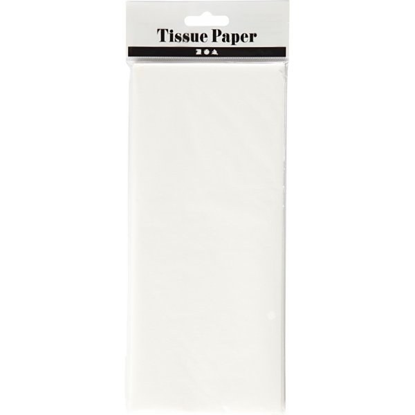 Papier de soie - blanc - 50 x 70 cm - 14 g -10 feuilles