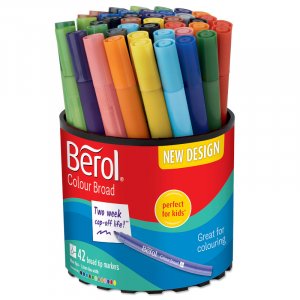 Stylo fibre Berol - Color Broad - 42 stylos Stylo fibre Berol - Color Broad - 42 stylos