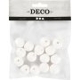 Boules de flirt - blanches - 20 mm - 15 pcs