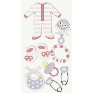 Mélange d'autocollants - Bébé - rose Mélange d'autocollants - Bébé - rose