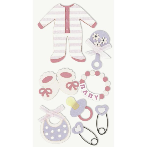 Mlange d\\\'autocollants - Bb - rose
