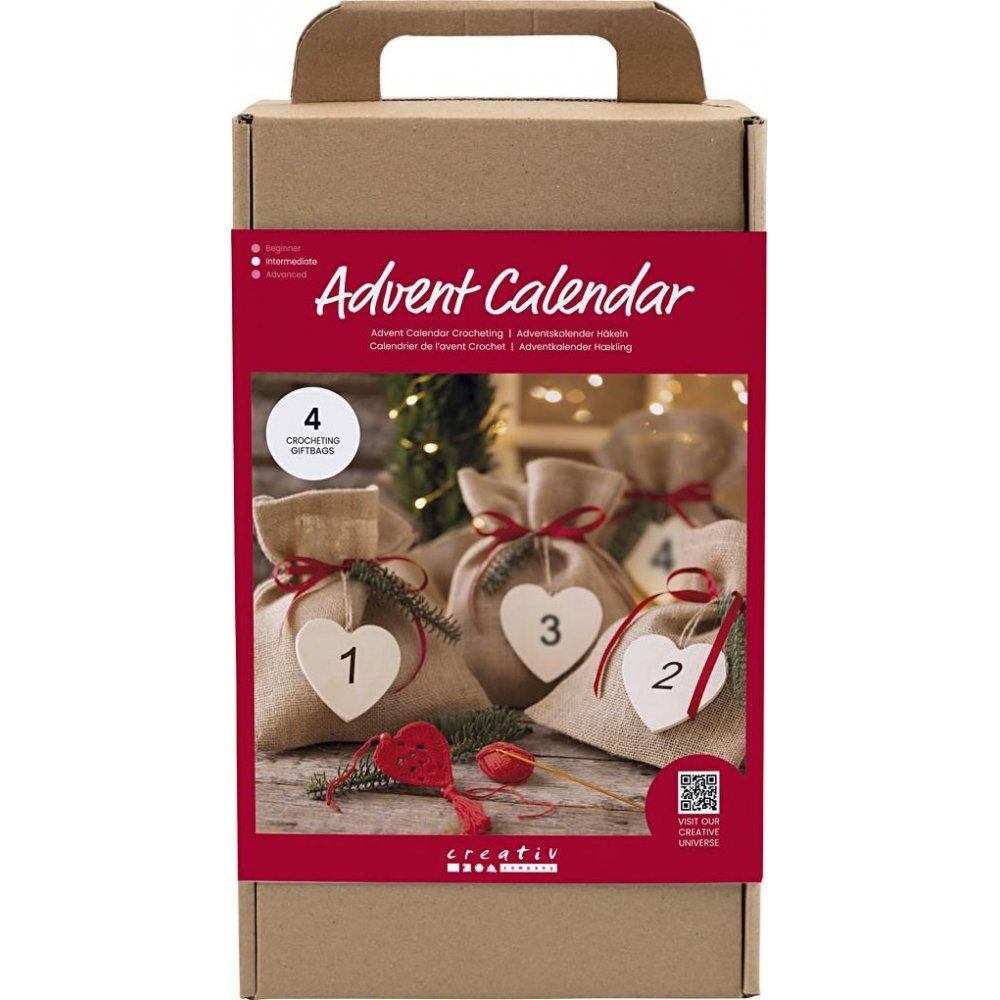 Calendrier De L'Avent Crochet 2025 - 25 Pelotes De Fil Avec Tutoriels, Kit DIY Noël Pour Adultes