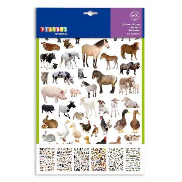 Autocollants animaux 300 pices
