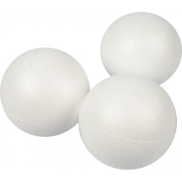 Boules en polystyrne - blanc - 8 cm - 25 pcs