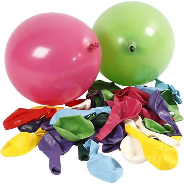 Ballons - couleurs mlanges - 23 cm - 100 pcs