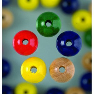 Perles en bois - couleurs mélangées Perles en bois - couleurs mélangées
