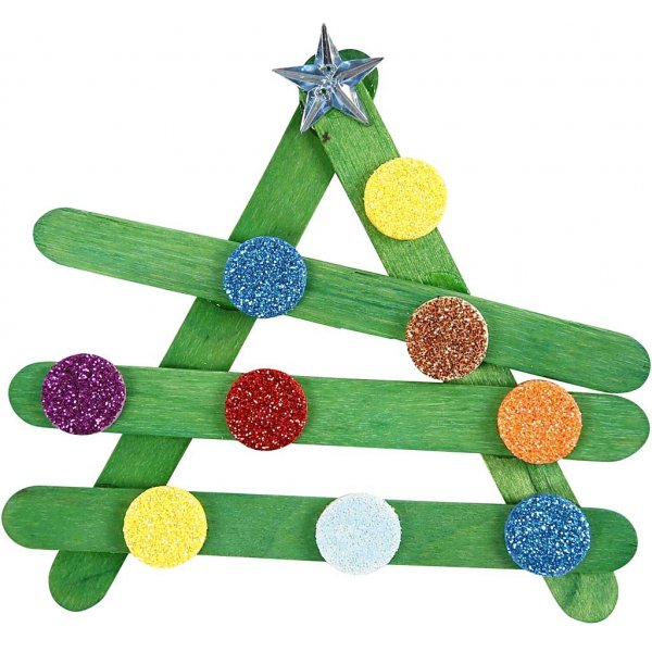 Paillettes et bâtons en bois - couleurs mélangées Paillettes et bâtons en bois - couleurs mélangées