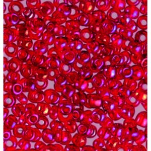 Perles de rocaille irisées - couleur rouge arc-en-ciel Perles de rocaille irisées - couleur rouge arc-en-ciel