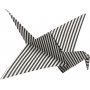 Papier origami - noir/blanc - 15 x 15 cm - 50 feuilles