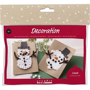 Mini kit DIY - Carte de Noël avec bonhommes de neige Mini kit DIY - Carte de Noël avec bonhommes de neige