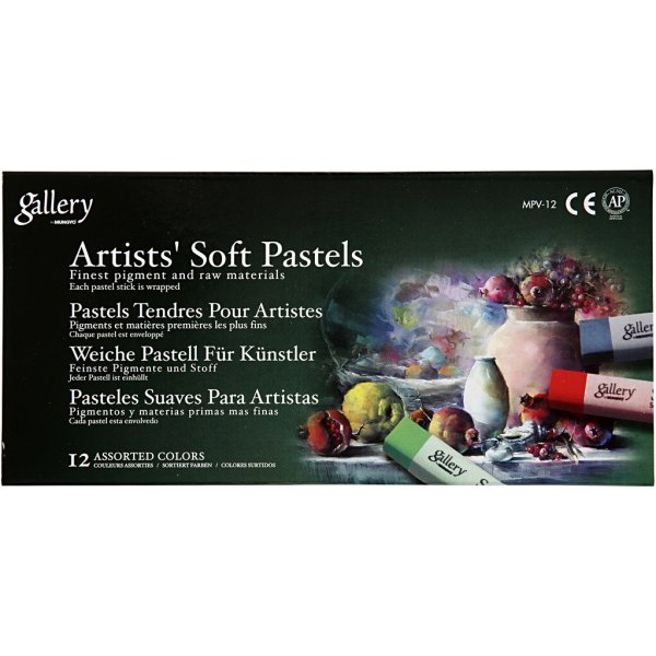 Pastels secs Gallery - couleurs mélangées - 12 pcs Pastels secs Gallery - couleurs mélangées - 12 pcs