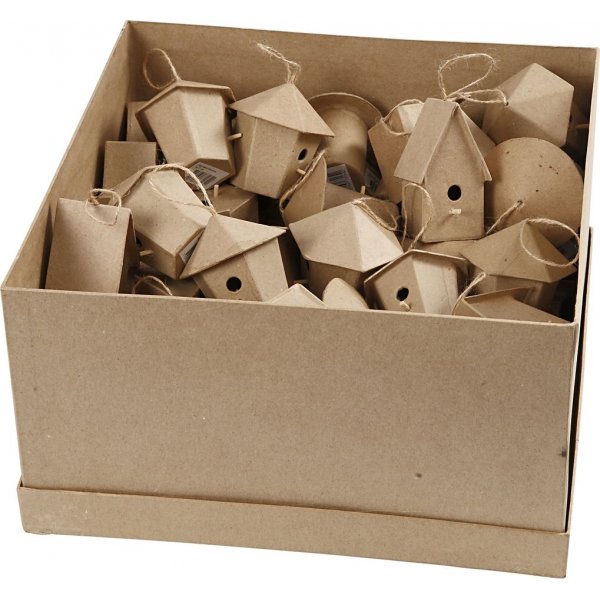 Nichoirs - papier mch - Mini - 6 x 10 pcs