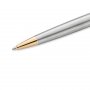 Stylo bille Waterman Hmisphre - Acier inoxydable Garniture Dore - Bleu Moyen