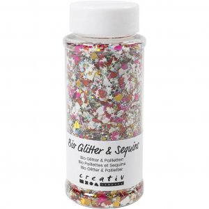 Paillettes et paillettes biodégradables 140 ml - Couleurs mélangées Paillettes et paillettes biodégradables 140 ml - Couleurs mélangées