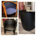 Image client Tissu d'ameublement Vinyle / Cuir Artificiel Noir - 140 cm