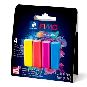 P�te � modeler FIMO Professional True Colors 100 g - 4 couleurs, durcissant au four