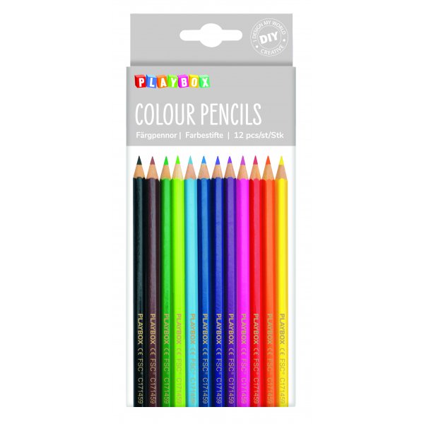 Crayons de couleur 12 �troits