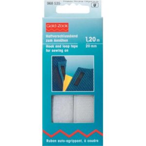 Le velcro est cousu sur du blanc Le velcro est cousu sur du blanc
