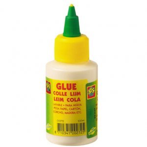 Colle 100 ml, bouteille en plastique. Lavable Colle 100 ml, bouteille en plastique. Lavable