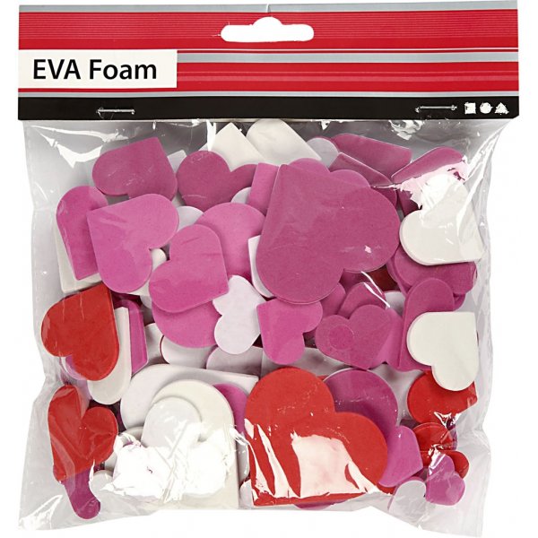 Coeurs décoratifs en caoutchouc - couleurs mélangées - 200 pcs Coeurs décoratifs en caoutchouc - couleurs mélangées - 200 pcs