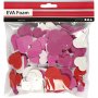 Coeurs dcoratifs en caoutchouc - couleurs mlanges - 200 pcs