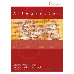 Bloc aquarelle Hahnemühle Allegretto 150g Fin-grossier Bloc aquarelle Hahnemühle Allegretto 150g Fin-grossier