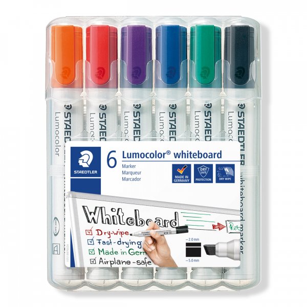 Stylo pour tableau blanc Lumocolor 2-5 mm - 6 stylos