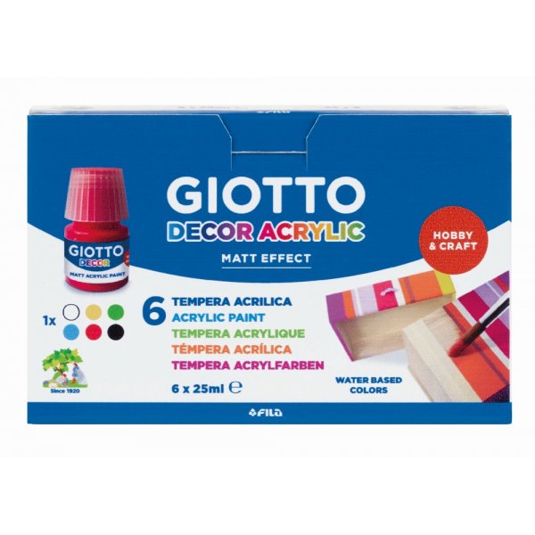 Peinture acrylique Giotto Dcor - 6x25 ml