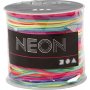 Cordon  nouer multicolore - couleurs fluo - 28 m