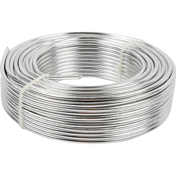 Fil d'aluminium - Ø3 mm - argent - 29 m Fil d'aluminium - Ø3 mm - argent - 29 m