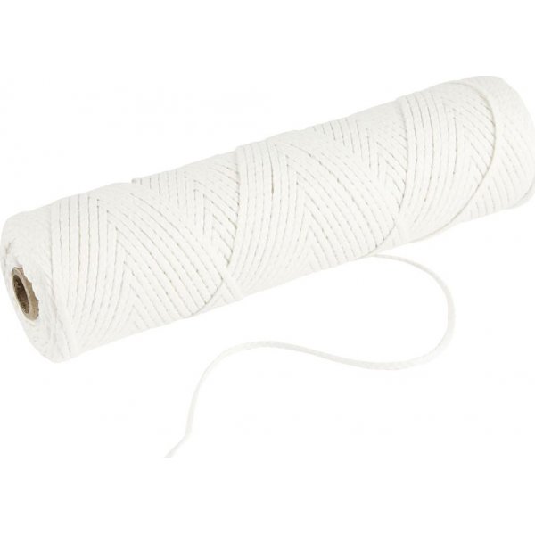 Mche de bougie en paraffine pure - troite - 50 m
