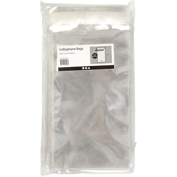 Sachets cellophane - 12 x 22 cm - 200 pcs