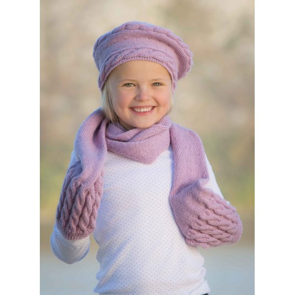 Patron tricot - Bonnet alpin avec tresses et charpe