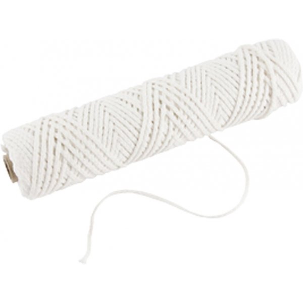 Mche de bougie en paraffine pure - paisse - 50 m